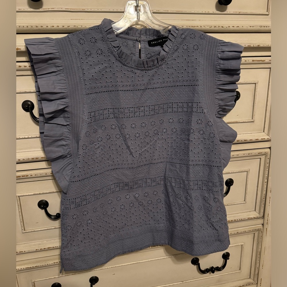 English Factory Flutter Sleeve Top